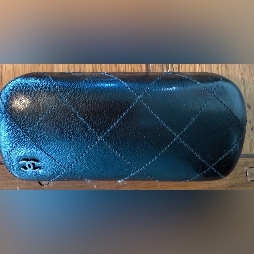 NEW CHANEL quilted eye glass case
